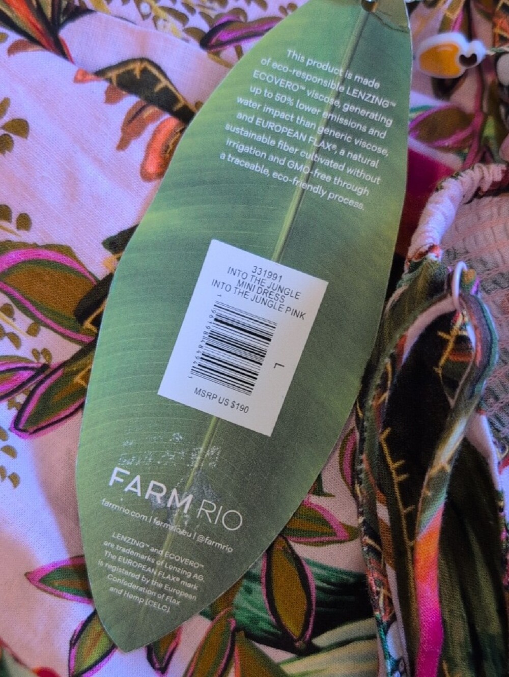 Farm Rio Into The Jungle Linen Blend Mini Dress - Picture 13 of 14